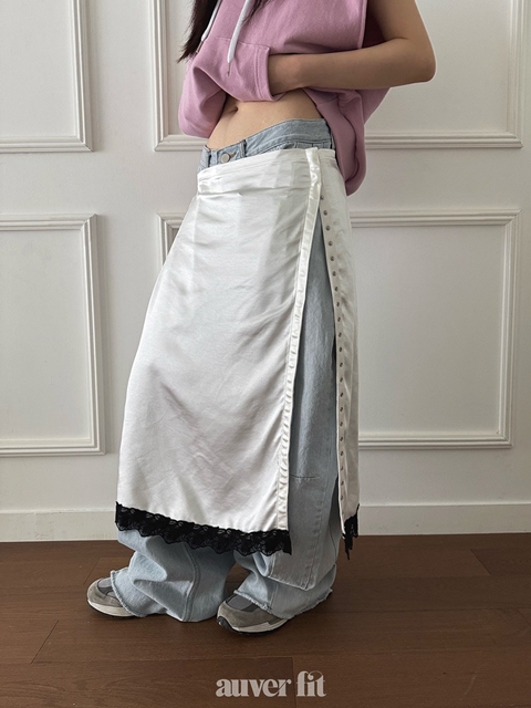Satin Lace Skirt Satin Lace Skirt