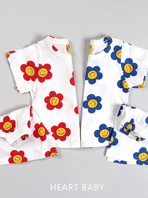 Daisy Short Sleeve Top Bottom Set