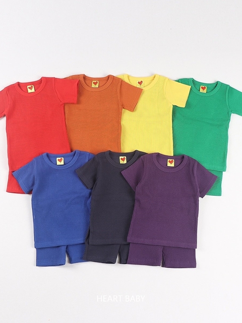 Rainbow Rib Short Sleeve Easywear