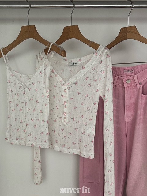 Flower Ribbon Sleeveless Tee Flower Ribbon Sleeveless Tee