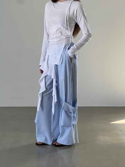 Diagonal Frill Tee Diagonal Frill Tee