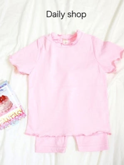 Frill Plain Top Bottom Set Frill Plain Top Bottom Set