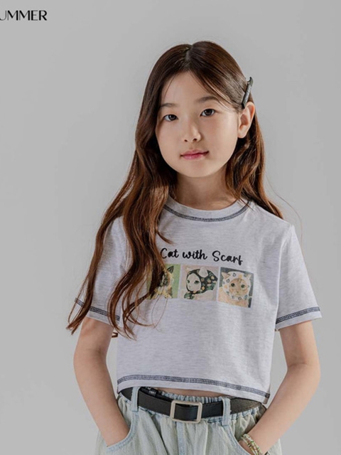 Cat Crop Short Sleeve Tee Cat Crop Short Sleeve Tee