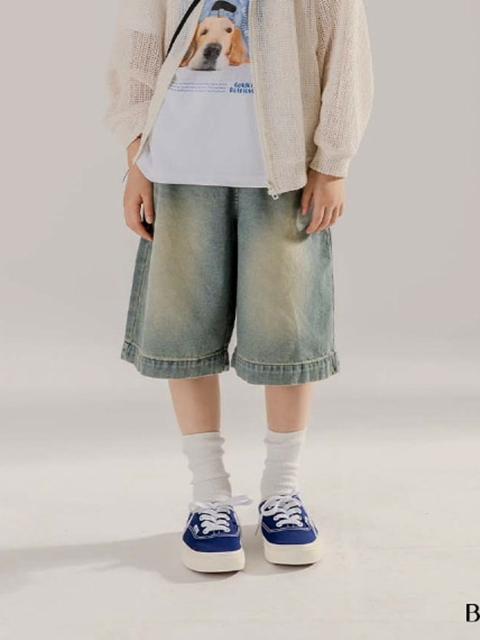 Washed Bermuda Denim Pants Washed Bermuda Denim Pants