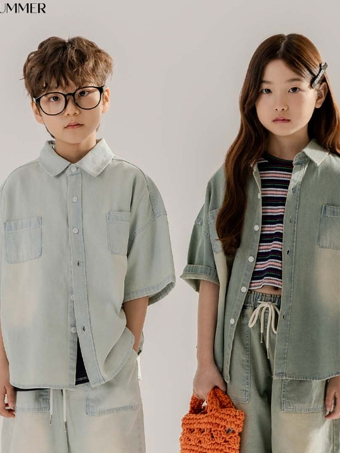 Brushed Denim Short Sleeve Shirt Brushed Denim Short Sleeve Shirt