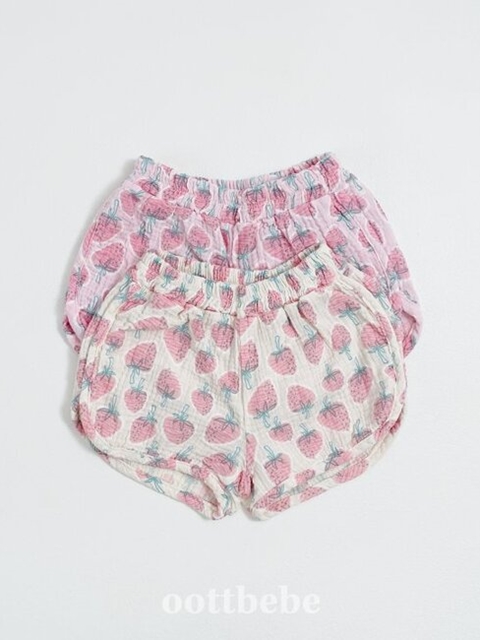 Strawberry Ribbed Shorts