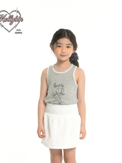 Girls Lace Sleeveless Tee Girls Lace Sleeveless Tee