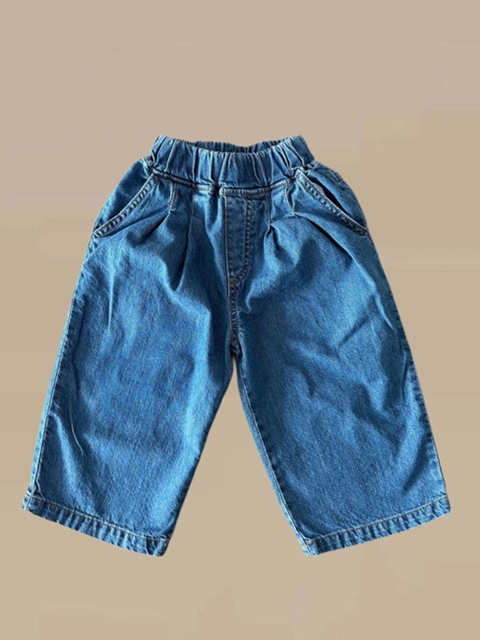 Summer Two-Tuck Wide Denim Pants Summer Two-Tuck Wide Denim Pants