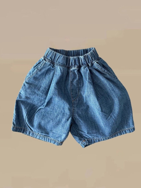 Summer Pleated Denim Shorts Summer Pleated Denim Shorts