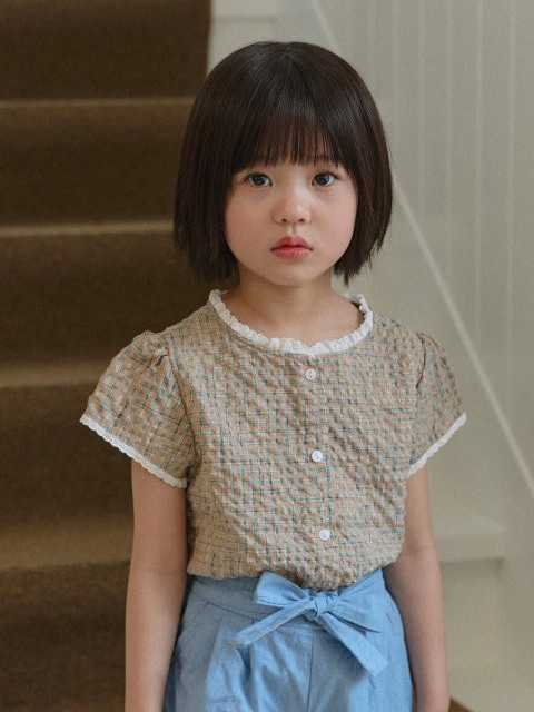 Check Lace Blouse Check Lace Blouse