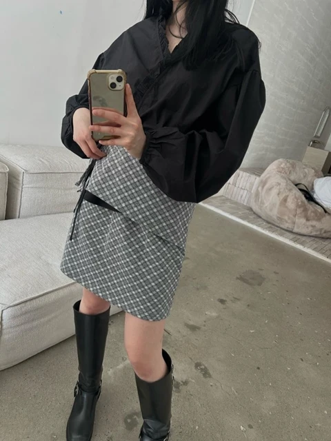 Check Wrap Skirt Check Wrap Skirt