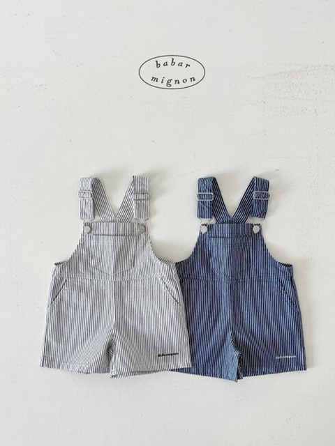 Striped Denim Overalls Striped Denim Overalls