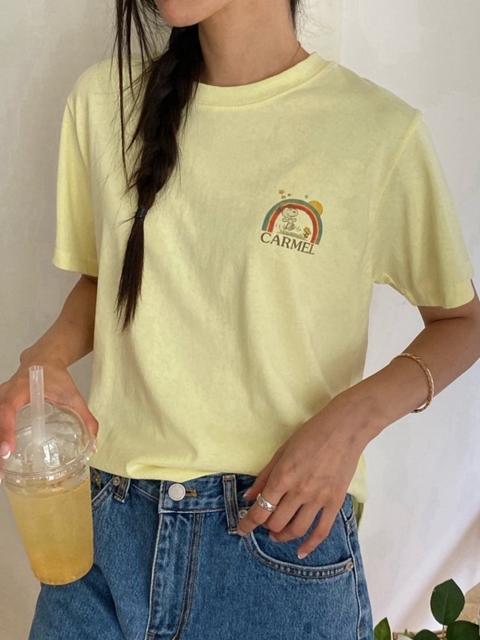 Caramel Crop Tee