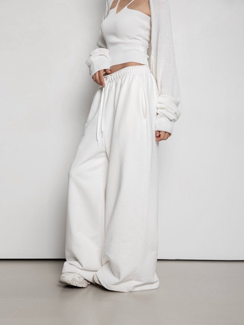 Maxi Wide Detail Sweat Trousers