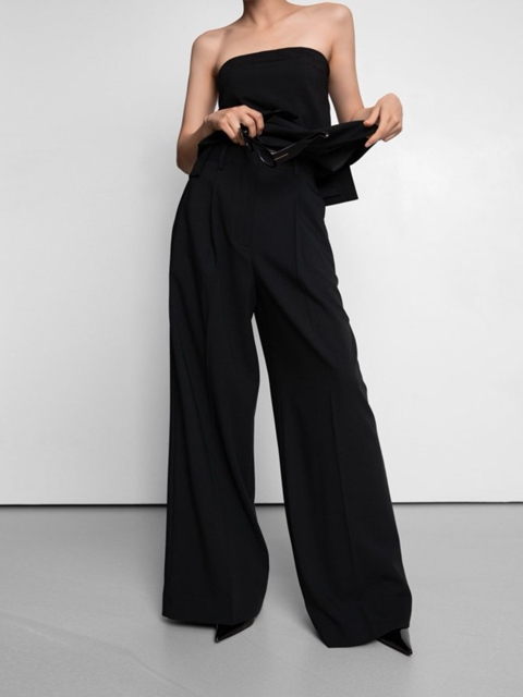 Tailored One Pintuck Wide Slacks