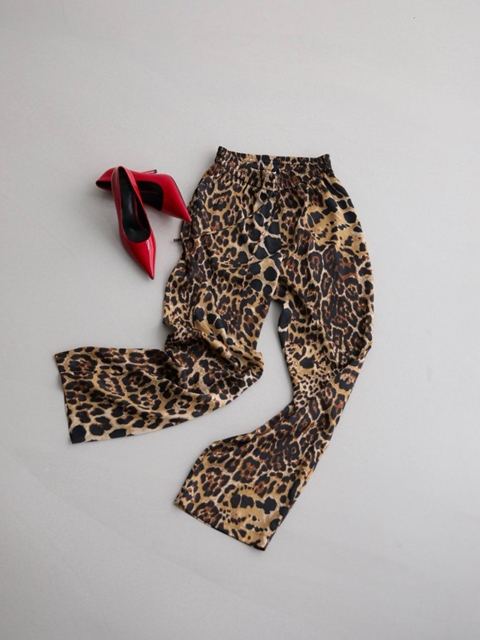 Satin Banding Wide Trousers