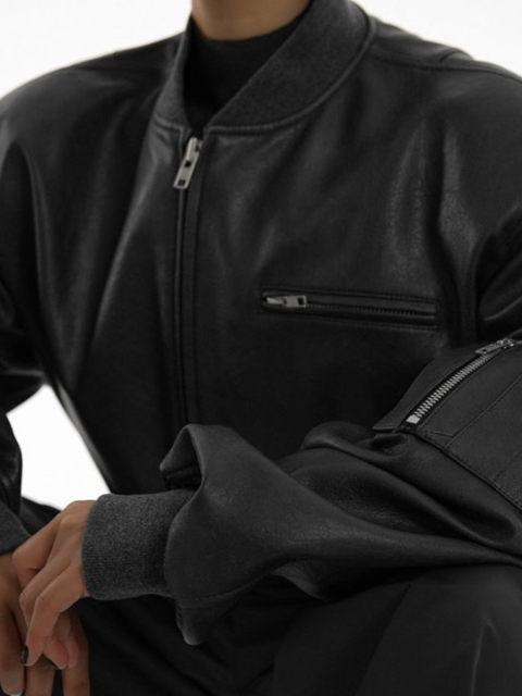 Vegan Crop Full-up Bomber Jacket Vegan Crop Full-up Bomber Jacket