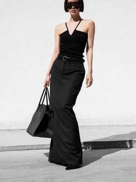 Tailored Back Slit Maxi Skirt Tailored Back Slit Maxi Skirt