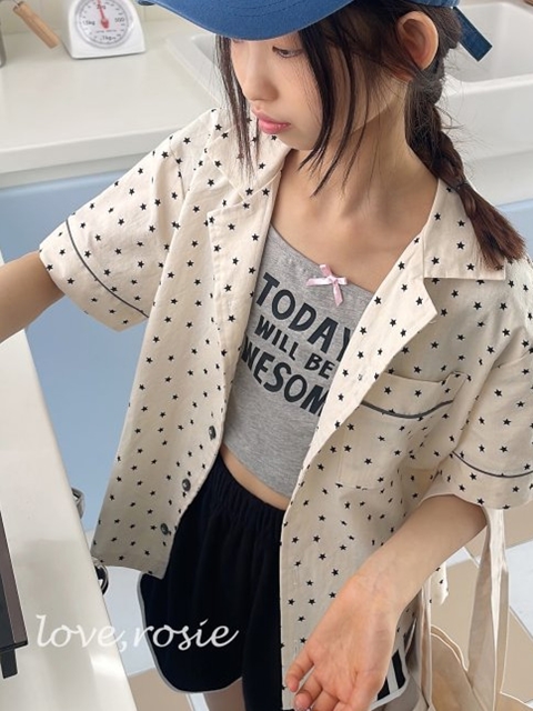 Star Lettering Shirt Star Lettering Shirt