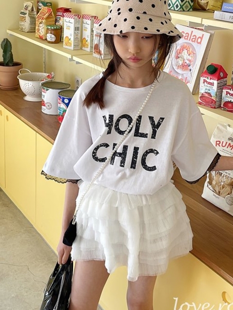 Lace Boxy Tee (with Mom)