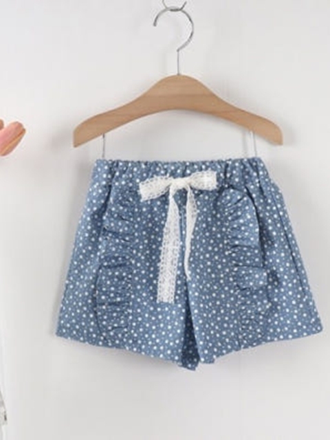 Denim Frill Shorts Denim Frill Shorts