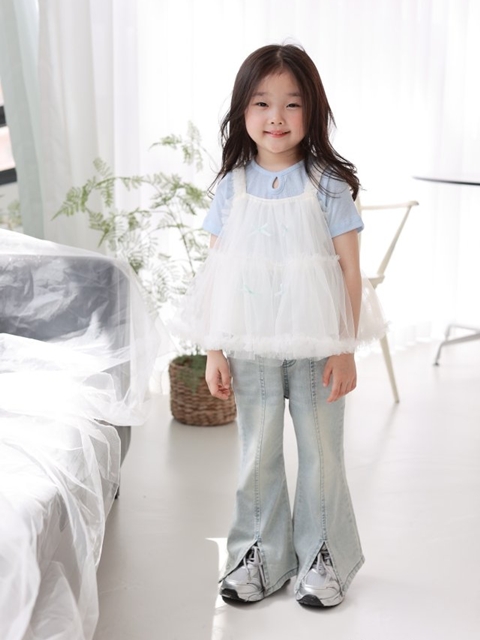 Light Blue Cut Denim Pants Light Blue Cut Denim Pants