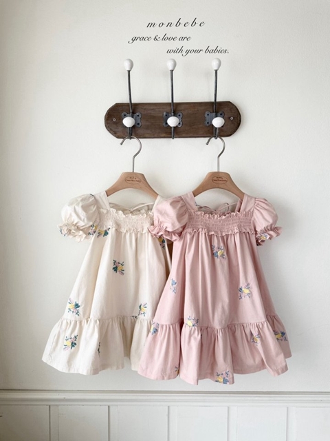 Latte Embroidery Dress