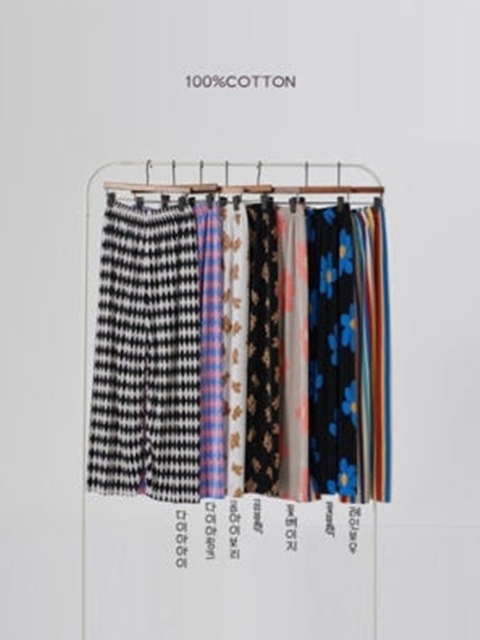 Printed Pleats Pants (Adult) Printed Pleats Pants (Adult)
