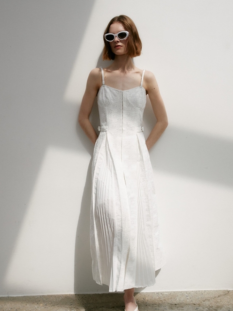 Pleats Lace Dress Pleats Lace Dress