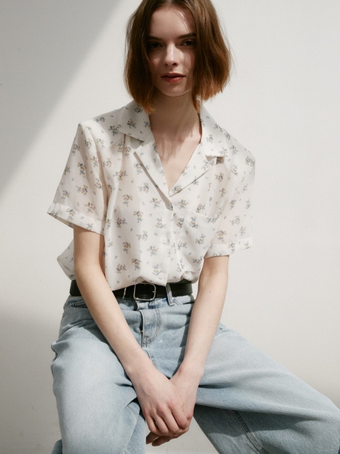 Flower Padded Shirt