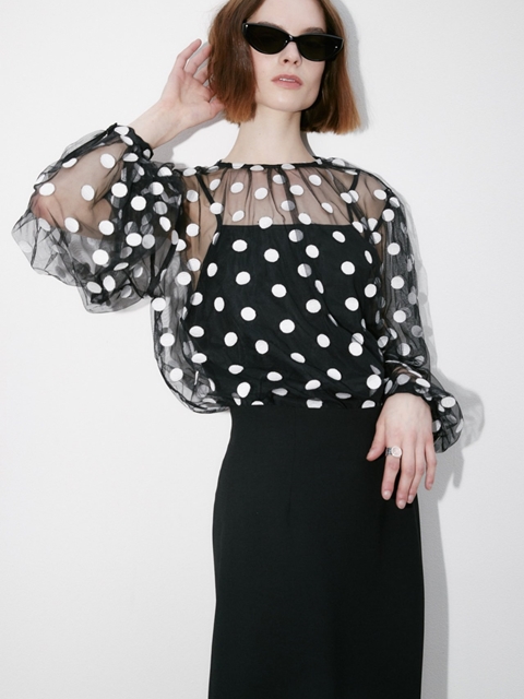 Dot Embroidery Set Blouse Dot Embroidery Set Blouse