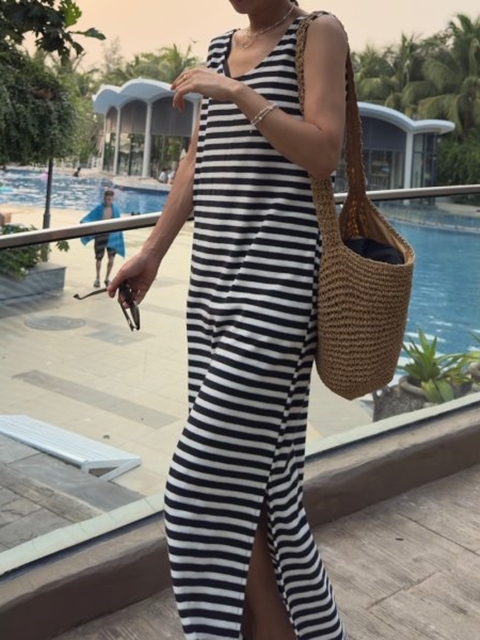 Terry Stripe One-piece Terry Stripe One-piece