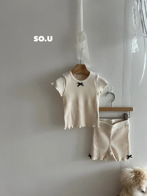 Summer Ribbed Frilly Set Summer Ribbed Frilly Set