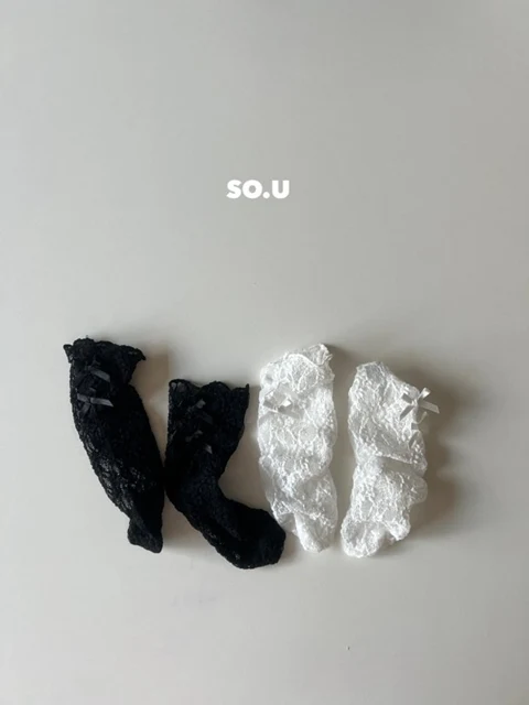 Lace Ribbon Knee Socks Lace Ribbon Knee Socks