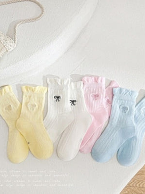 Ribbon Macaron Socks Set