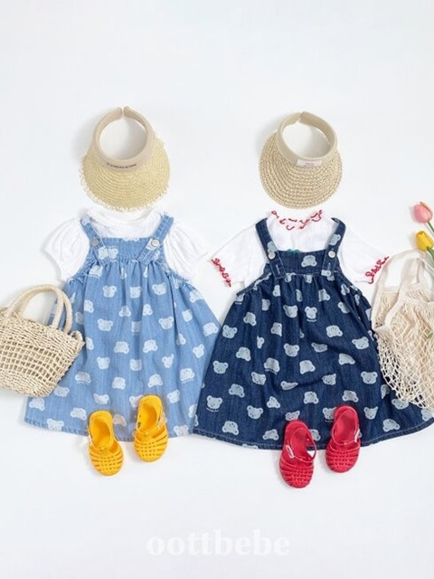 Jelly Bear Denim One-piece