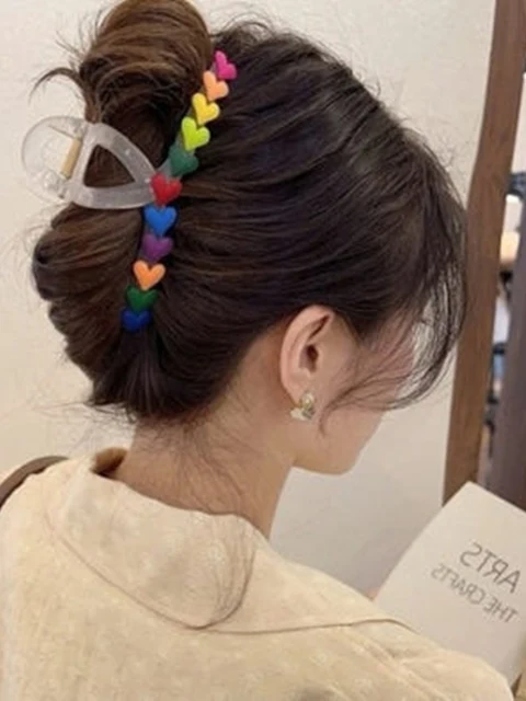 Rainbow Heart Clip