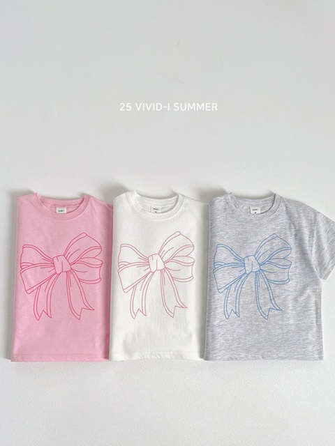 Ribbon Long Short Sleeve Tee Ribbon Long Short Sleeve Tee
