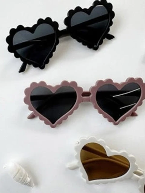 Cream Heart Sunglasses
