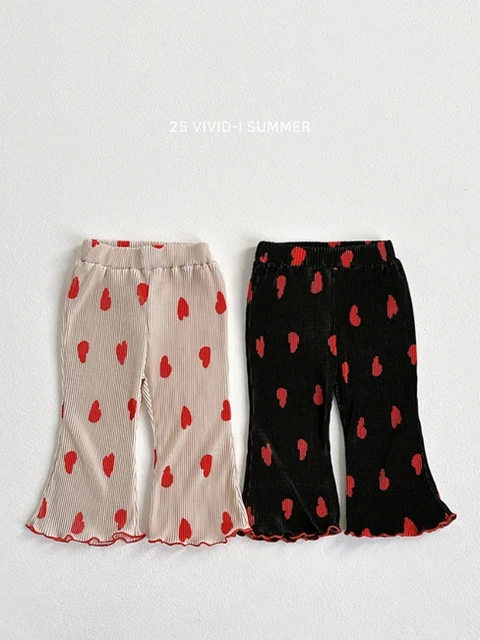 Heart Pleats Bootscut Pants Heart Pleats Bootscut Pants