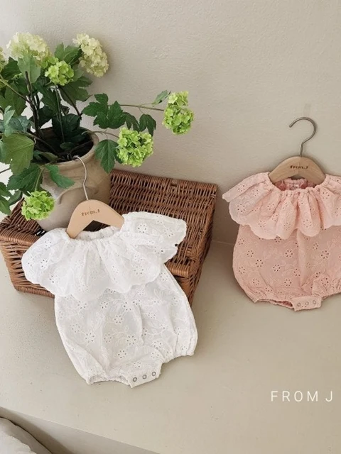 Rose Embroidery Frill Suit