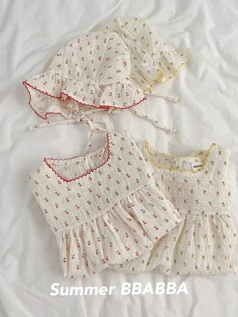 Cherry Pin Coat Suit (with Frill Bonnet Set)