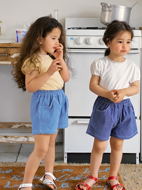 Linen Denim Shorts