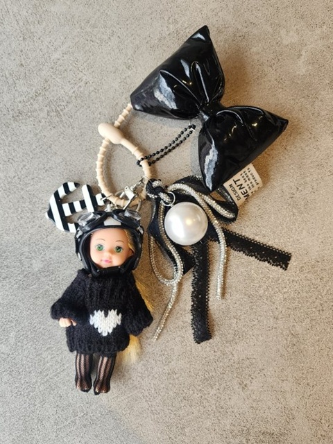 Black Knit Babydoll Keyring Black Knit Babydoll Keyring