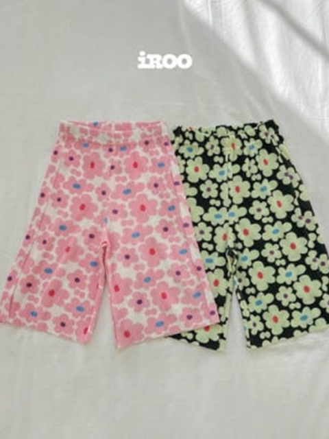 Color Flower Pleated Pants Color Flower Pleated Pants