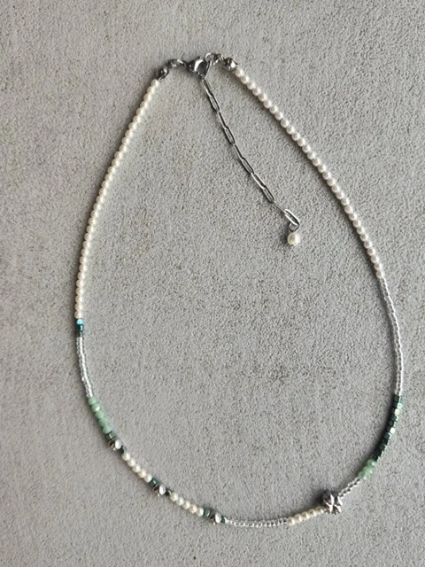 Surgical Steal Green Beads Necklace Surgical Steal Green Beads Necklace
