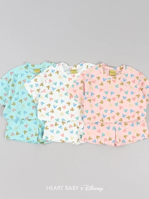 Round M Short Sleeve Top Bottom Set