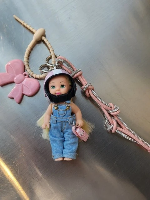 Denim Suspender Babydoll Keyring Denim Suspender Babydoll Keyring