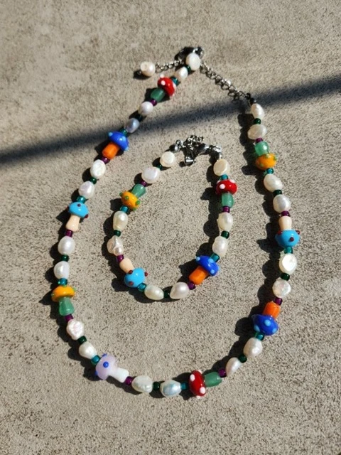 Color Mushroom Necklace Color Mushroom Necklace