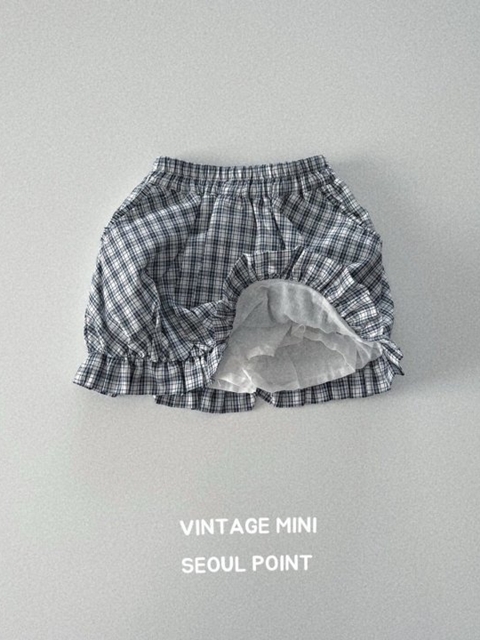 Check Frill Skirt